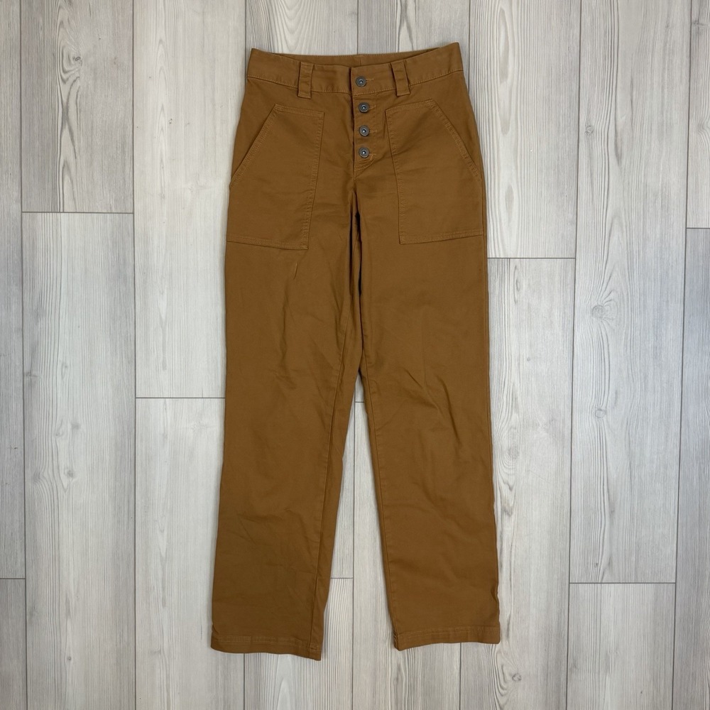 Columbia Women's Holly Hideaway‎ Cotton Pants Color Brown Size 4 Pockets